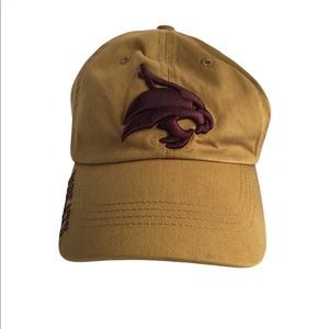 Texas State Bobcat Cap, Adjustable strap on back with buckle, previously owned